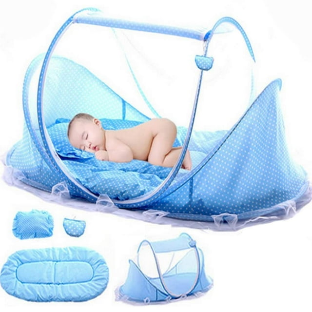 Baby Bed Mosquito Net, Portable Folding Bed Pop Up Summer Travel Crib With Mosquito Net Baby Cribs Newborn Baby Crib
