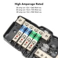 thumbnail image 3 of Car Audio 4 Way Power Distribution Block, Fuse Holder Distribution Block Durable Wide Fit Sturdy Structure Transparent Housing  for Ship, 3 of 8