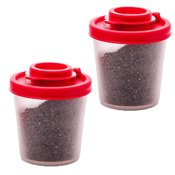 Sohindel Clear Plastic Salt & Pepper Shaker with Lid