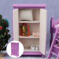 thumbnail image 3 of Púrpura 1:12 Niñas Armario de Armario Casa de Accesorios Muebles de dormitorio pequeña sala Juguetes para Muñeca CUTICAT mostrador, 3 of 8