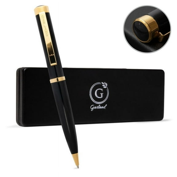 Garland Luxury Executive Twist Pen – Made in USA - Heirloom Quality All Brass Pen, Premium Gift Box, Executive Desk, Gifts, Clients, Graduates, Professionals, Refillable - Black with Gold Trim
