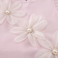 thumbnail image 4 of YuYuBao Toddler Girls Outfits Sets Summer Short Sleeve Embroidery Flowers Tops And Elastic Waist Shorts 2 Piece Kids Girls Playwear Outfits, 3-4 Years, 4 of 8