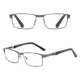 thumbnail image 5 of +1.0~+4.0 Stainless Steel Rectangle Eyeglasses Men Business Reading Glasses Computer Readers Optical Men's Presbyopic Glasses GOLD STRENGTH 3.5X, 5 of 8