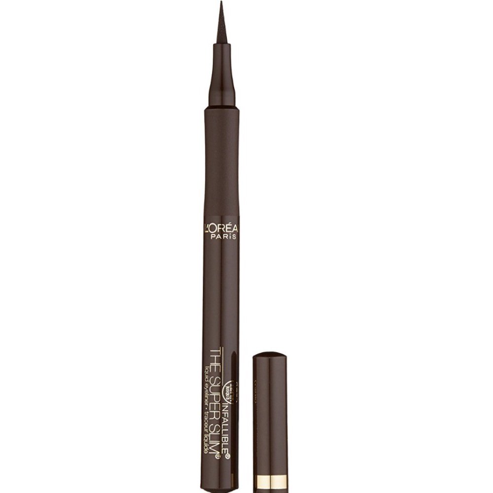 2 Pack L'Oreal Infallible Super Slim Liquid Eyeliner, Brown 0.034 oz
