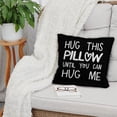 thumbnail image 4 of Sufamb Hug This Pillow Until You Can Hug Me Throw Pillow Covers, 18 x 18 Pillow Case, for Boyfriend Girlfriend Birthday Gifts, Long Distance Relationships Gifts (Black)(18x18in), 4 of 10