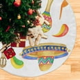 thumbnail image 3 of FMSHPON Cinco De Mayo Xmas Christmas Tree Skirt Stand Mat for Holiday Party Decoration Indoor Outdoor 36 inches, 3 of 6