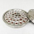 thumbnail image 3 of FixtureDisplays® Plateau Porte-Gobelet de Communion Sainte avec Couvercle et Insert, Contient 40 Tasses, Diamètre 12 Pouces, Service de Culte Poignée Croisée en Acier Inoxydable Argenté 15715, 3 of 8