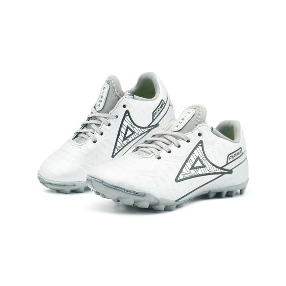 Tenis Pirma 3047 Turf Para Niño Tachones Fútbol Rápido Sintético plateado 16.5