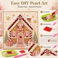 thumbnail image 2 of 2026 Christmas House Pearl Painting Kits for Adults, 3D Vintage Diamond Art With Frame, Bead Painting Kit Hang Wall Art Holiday Decor, Craft Lovers Ideal As A Handmade Holiday Gifts, 2 of 6