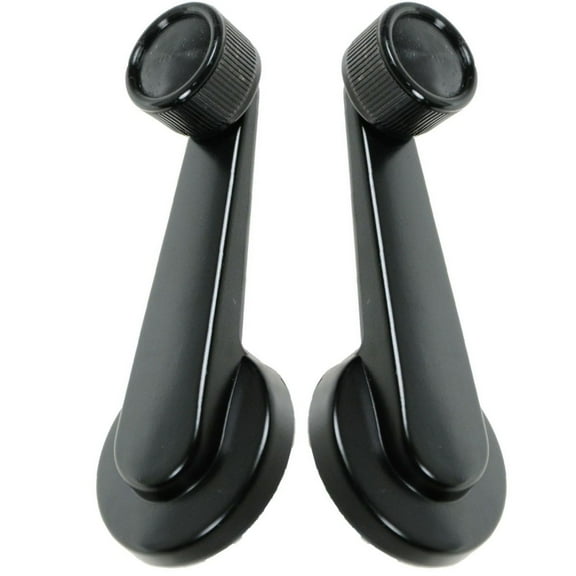 TRQ Black Window Crank Door Handle Pair Kit for GM 1500 Pickup Truck S15 DHA43858