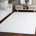 thumbnail image 2 of SAFAVIEH Vermont Sheldon Striped Area Rug, Turquoise/Ivory, 6' x 6' Square, 2 of 11
