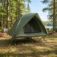 thumbnail image 2 of Resenkos 2 Person Off Ground Foldable Camping Cot Tent Combo, Waterproof Elevated Sleeping Tent for Adults Outdoor Camping, Green, 2 of 8
