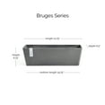 thumbnail image 2 of Ecopots Bruges Durable Modern Rectangular Indoor/Outdoor Recycled Based Composite Flower Pot Planter, Grey, 21.5", 2 of 4