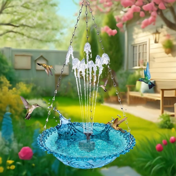 Stijggn Hanging Bird Bath Fountain Weatherproof & Rust-Resistant, Easy to Fill & Clean for Wild Birds Outside