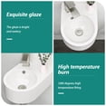 thumbnail image 5 of White Rectangular Ceramic | Wall Mounted Bathroom Sink with Faucet Hole | Acid - Resistant and Low Water Absorption, 5 of 5