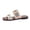 Beige, variant on Square Toe Slide Sandals, Summer Beach Flat Shoes, Casual Outdoor Footwear, Women's Floral Crochet Sandals Open Toe Double Strap Flat Sandals Slip On Outdoor Casual Slides, Black 5.5