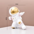 thumbnail image 3 of 2 estatuas de astronauti, artísticas de resina, decoración de estante de TV para dormitorio, 3 of 7