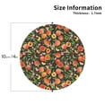 thumbnail image 2 of Honeii Fruits Peach print Leather Coaster Set of 4, ideal for safeguarding your furniture from drinks spills and effortless cleanup-Round Shape, 2 of 6