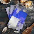 thumbnail image 6 of Blue Purple Gray 1 Pack Kitchen Towel, Water Absorbent Dish Towel, Abstract Geometric Oil Painted Modern Decorative Hand Towels - Quick Drying Cloth for Cooking Baking, 18x28 Inch, 6 of 8