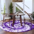 thumbnail image 3 of Purple Ombre Round Area Rug 8Ft Washable Large Circle Rugs for Living Room Dorm, Modern Abstract Tie Dye Painting Art Non-Slip Carpet Floor Mats Indoor Outdoor Carpet Runner Aesthetic Home Decor, 3 of 8