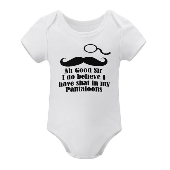 Ah Good Sir I Believe I’ve Soiled My Pantaloons – Funny British Style Baby Bodysuit – Cute Infant One-Piece Romper White-style 6months