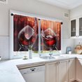 thumbnail image 3 of CUITING Black Grey Kitchen Curtains 63 Inch Length Geometric Window Curtains Over Sink Set of 2  Gray White Curtain for Bedroom Living Room  Modern Abstract Kitchen Decor 42x63 Inch, 3 of 6