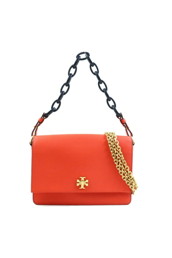 Pre-Owned Tory Burch Women's Leather Handbag Shoulder Bag in Orange Red (h31354a) (Good)