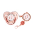 thumbnail image 1 of DPTALR Baby Pacifier 26 Letter Name Initials Clip Silicone Baby Pacifier Golden Shiny Newborn Pacifier, 1 of 4