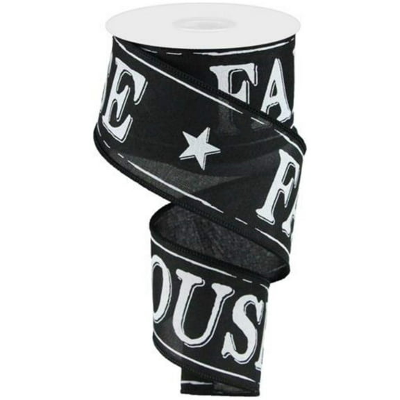 Shop our 2.5" Farmhouse Royal Ribbon: Black (10 Yards)