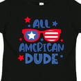 thumbnail image 4 of Inktastic 4th of July All American Dude with Red and Blue Glasses Boys Toddler T-Shirt, 4 of 5