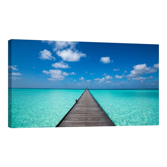 Cuadro Decorativo Playa Mar Azulado Canvas Revolution Cuadro 120 x 60 cm