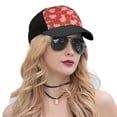 thumbnail image 5 of Naloa Rose Flowers Adult adjustable Print Baseball Hat, Patchwork curved brim baseball capfor Men and Women, One Size, 5 of 5