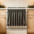 thumbnail image 6 of DeChang Christmas Oven Door Curtain, Plaid Festive Kitchen Half Curtain with Bowknot Lace Ruffle Trim, Washable Easy Install Vintage Holiday Home Appliance Decor,Multicolor, 6 of 6