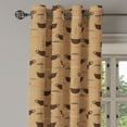 thumbnail image 3 of Ambesonne Kitchen Grommet Curtain, Coffee Cups Espresso, 50" x 54", Chocolate Pale Brown, 3 of 6