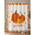 thumbnail image 4 of Fsddascl Orange Pumpkin Shower Curtain Set - 72" x 78" Washable Bathtub Curtain with 12 Hooks, Thanksgiving Yellow Maple Leaf Autumn Waterproof Fabric Stall Shower Curtains for Bathroom/Bathtub, 4 of 6