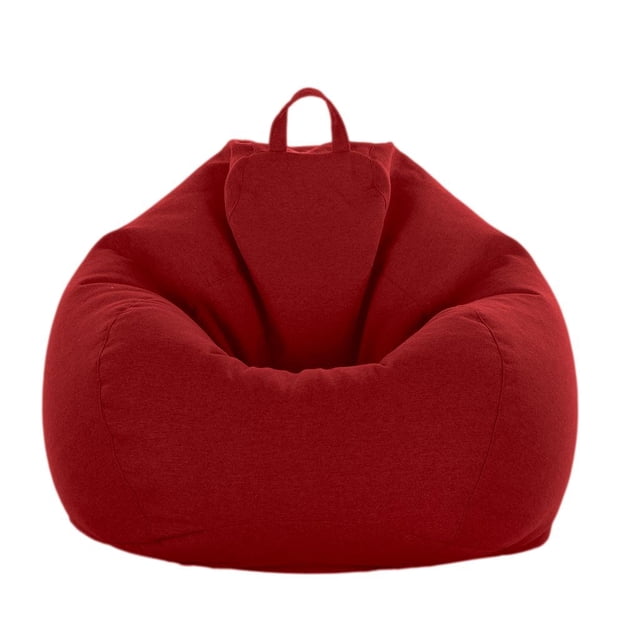 Bolsa de Frijol Moderna Funda Sofá Bolsa de Almacenamiento de Juguetes Bolsa 9 cm Vino rojo