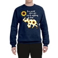 thumbnail image 2 of In A World Where You Can Be Anything Be Kind Inspirational/Christian Unisex Crewneck Graphic Sweatshirt, Vintage Heather Navy, Large, 2 of 3