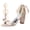 Champagne, variant on Heel Sandals for Women Bridal Wedding Shoes Bow Pearl Ankle strap 8.5CM Party Dress Pumps