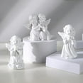 thumbnail image 3 of Forme Fille Ange Figurine Claire Texture Résine Jardin Bibelots Table Sculpture Bureau Décor, 3 of 10
