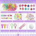 thumbnail image 3 of Kit para Hacer Pulseras, 2700+ Kit de Pulseras para Niña, Juego de Bandas de Goma Elástica DIY,Rubber Bands Bracelet de Telar Colorido, Juguetes para Niñas 6-7 años, Regalo para Niños, 3 of 5