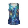 thumbnail image 3 of Picia Colorful Winged Dolphin Pattern Women's Workout Tank Top,Breathable Activewear,Slim Fit Athletic Top,Versatile Workout Moisture-wicking top-X-Large, 3 of 9