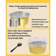 thumbnail image 2 of Aluminium Foil Cake Cups with Lids Muffin Tins, Mini Cake Pans, Mini Bread Moulds with Lids, Disposable Baking Cups with Lids - 30 Pack of 5 oz Round Aluminium Foil Cake Baking Cups-Gold, 2 of 6