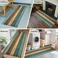 thumbnail image 6 of Runner Rugs 2x6 Ft, Teal Turquoise Wooden Non Slip Area Rugs for Kitchen Bedroom Entryway, Rustic Retro Farmhouse Western Country Washable Carpet Runner Rug Floor Mats for Bedroom Home Decor, 6 of 9