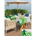 thumbnail image 5 of Outdoor Tablecloth with Umbrella Hole for Patio/Picnic/Party/Camping, Green Football Waterproof Table Cloth Rectangle Table Cover Washable, Soccer Sports Player Silhouette Rustic (54"x 80"), 5 of 9