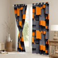 thumbnail image 3 of Homewish Chic Orange Square Black Out Curtains for Adult, Futuristic Abstract Ombre Curtains Pack of 2 (42x63 Each), Modern Fashion Bedroom Curtains, Black Out Curtains Room Decor, 3 of 6
