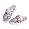 thumbnail image 2 of Yiaed Owl And Floral Print Slippers Fuzzy Warm Cozy Slippers Non Slip House Slippers For Indoor Outdoor Slippers House Slippers-35/36, 2 of 7