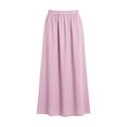 thumbnail image 6 of Umfun Women's Linen Blend Wrap Maxi Skirt with Front Cross Detail - Graced High Waist Long Skirt for Beach Vacation & Casual Daily Wear, 6 of 9