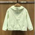 thumbnail image 1 of Kids Unisex Lightweight Zippered Hooded Windbreaker Jacket For Outdoor Play And Sun, 1 of 6