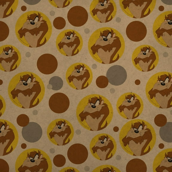 Looney Tunes Taz Premium Kraft Gift Wrap Wrapping Paper Roll