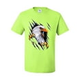 thumbnail image 2 of Torn Ripped Eagle Claws Animal Lover Men's Graphic T-Shirt, Safety Green, 5XL, 2 of 3